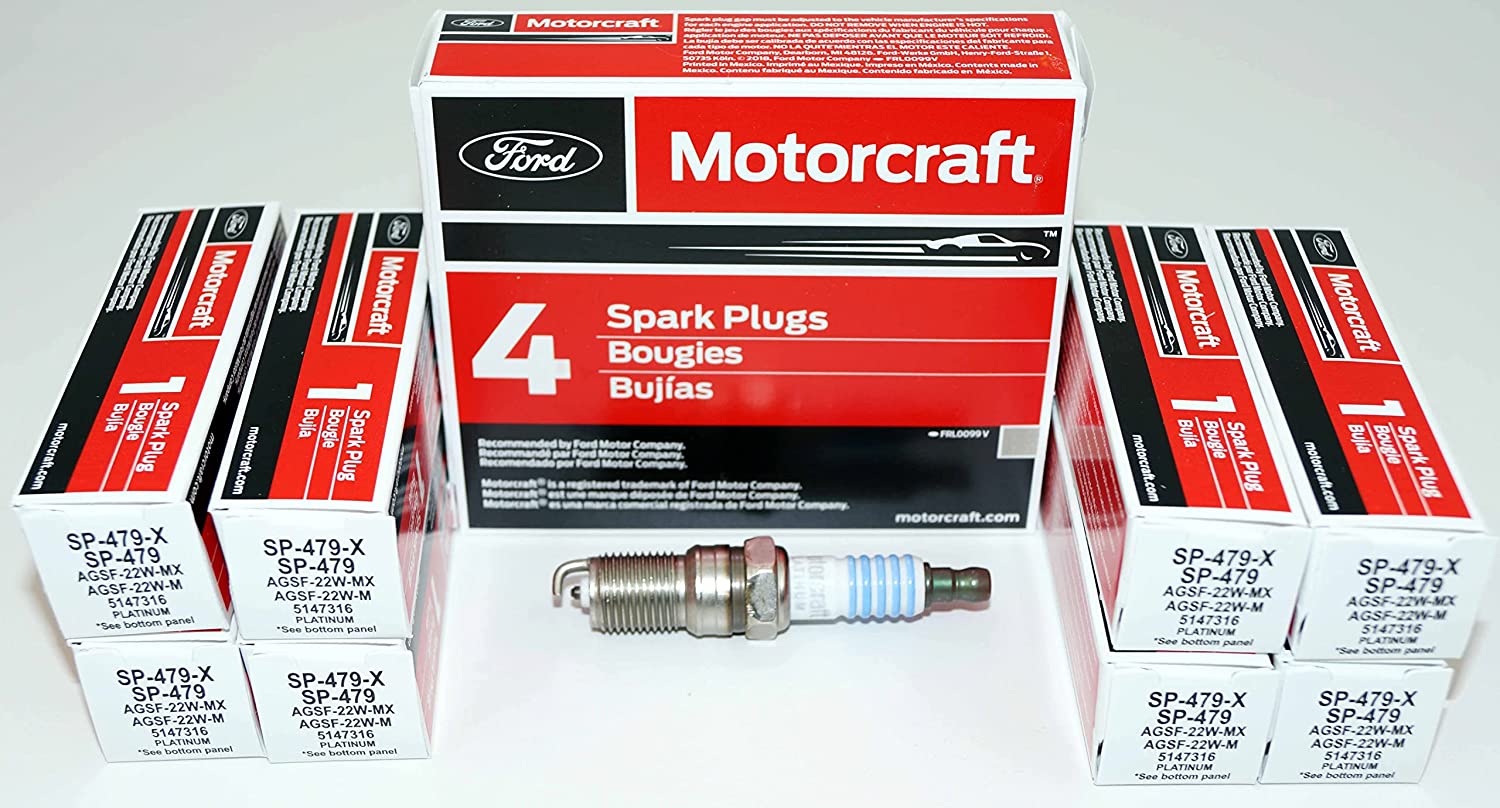 Motorcraft SP-479 AGSF22WM Automotive Spark Plugs, 8-Pack