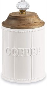 Mud Pie Ceramic Coffee Canister For Ground Coffee