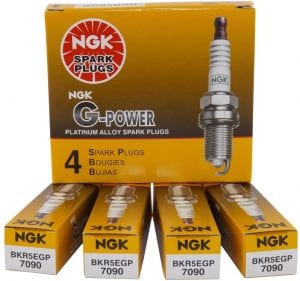 NGK BKR5EGP G-Power Platinum Spark Plugs, 4-Pack