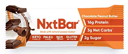 NxtBar Chocolate Peanut Butter Paleo Protein Bar, 12-Pack