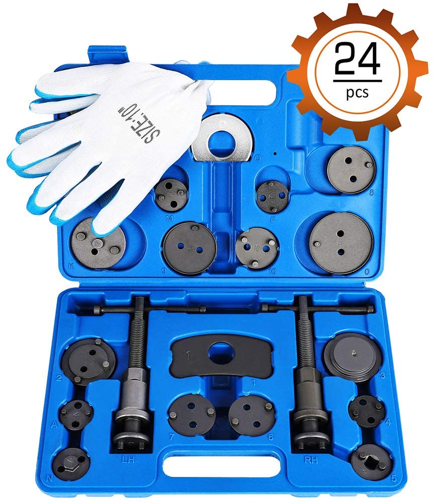 22pieces Heavy Duty Disc Brake Caliper Tool Set for Brake Pad Replacement 