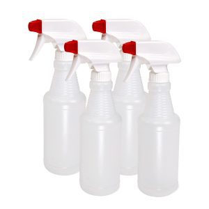 Pinnacle Mercantile Leak Proof Plastic Spray Bottles, 4-Pack