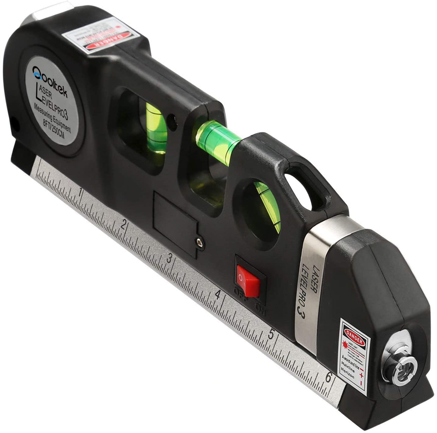 Qooltek Multipurpose Laser Level Cross Line Ruler