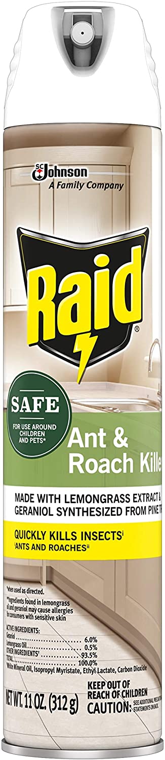 Raid Lemongrass Quick Ant & Roach Killer Spray