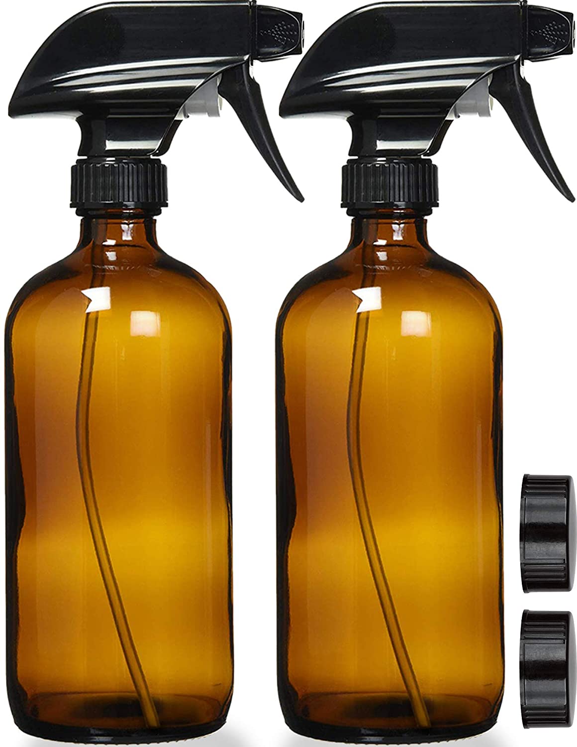Sally’s Organics Amber Glass Spray Bottles, 2-Pack
