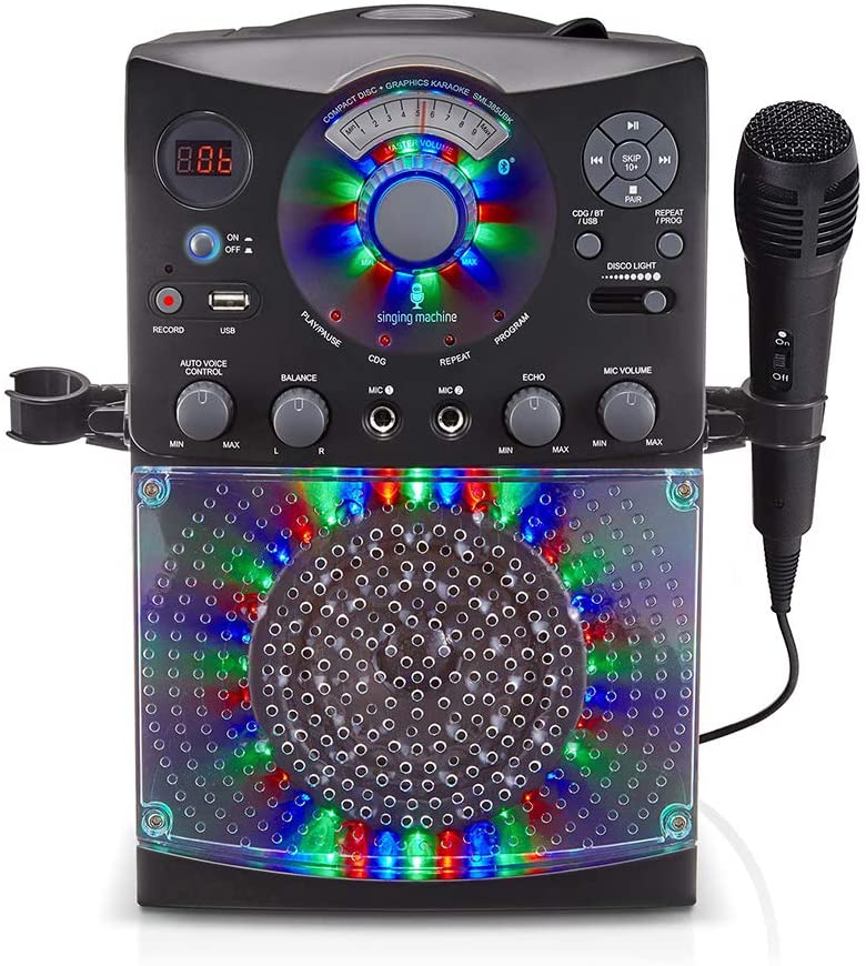 Singing Machine SML385UBK Wireless Bluetooth Karaoke Machine