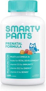 SmartyPants Omega 3 Fish Oil Daily Gummy Prenatal Vitamin, 120-Count
