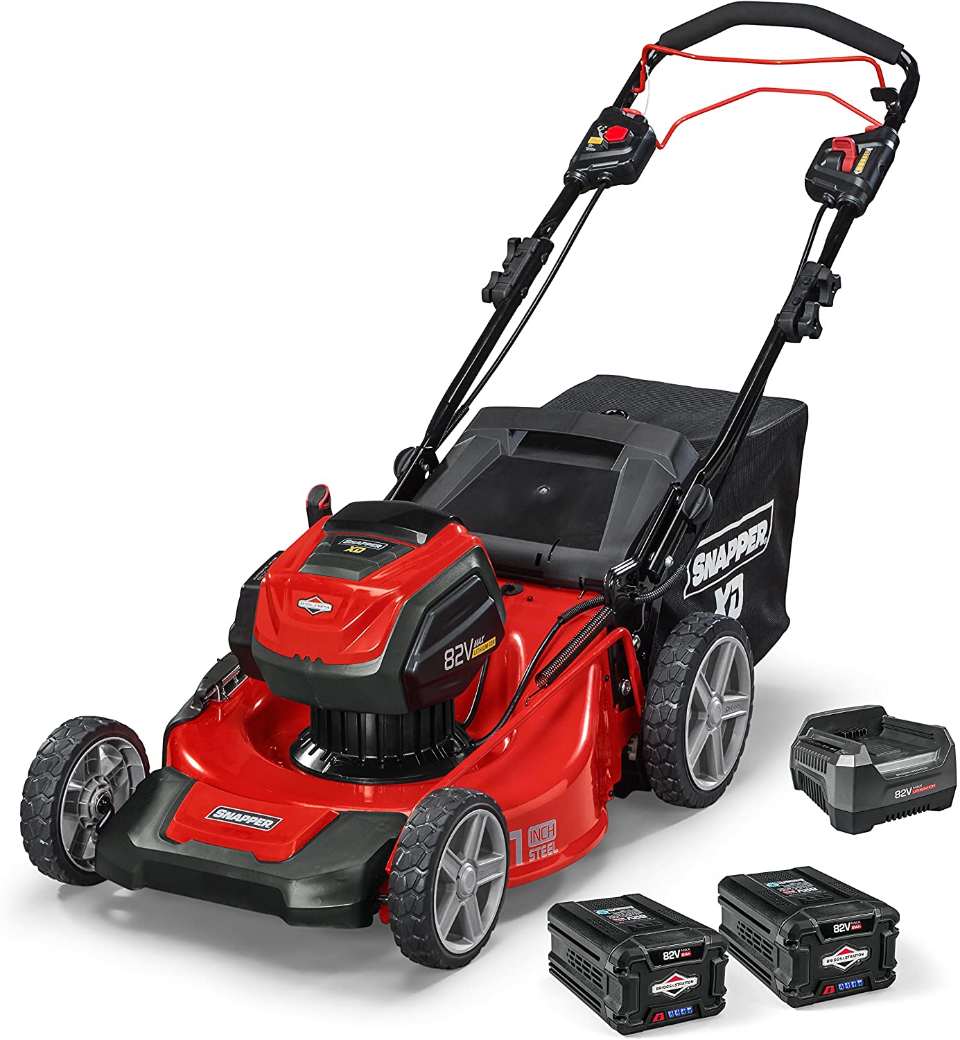 Snapper XD 82V MAX Cordless Electric Self-Propelled Lawn Mower Kit, 21-Inch