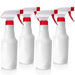 Solid Reusable Commercial Spray Bottles, 4-Pack