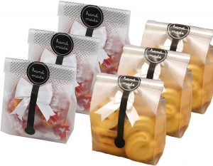 SRainbowPP Translucent Plastic Cookie Bags, 100-Count