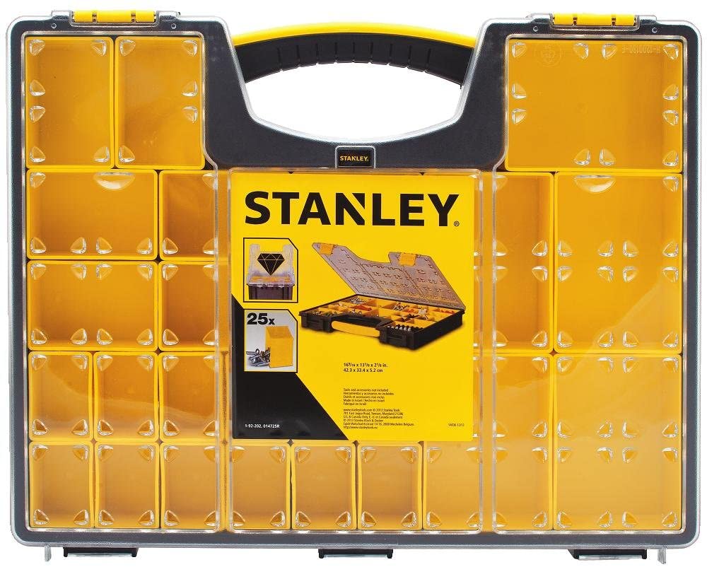 Stanley 014725 Removable Compartment Professional Portable Storage Organizer Box