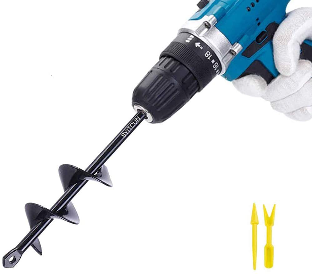 Spiral Drill Bit Earth Auger Flower Bulb Auger Ground Hole Digger Drilling G3O5 