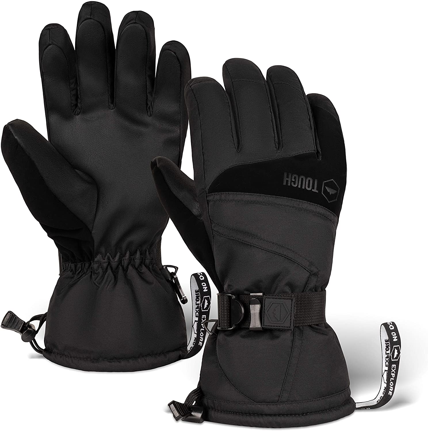 Tough Outdoors Thermal Insulation Waterproof & Windproof Nylon Shell Ski Gloves