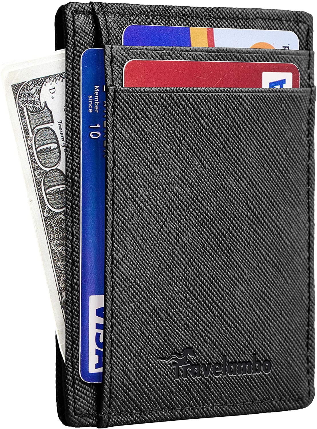 Travelambo Crosshatch RFID Minimalist Slim Travel Wallet