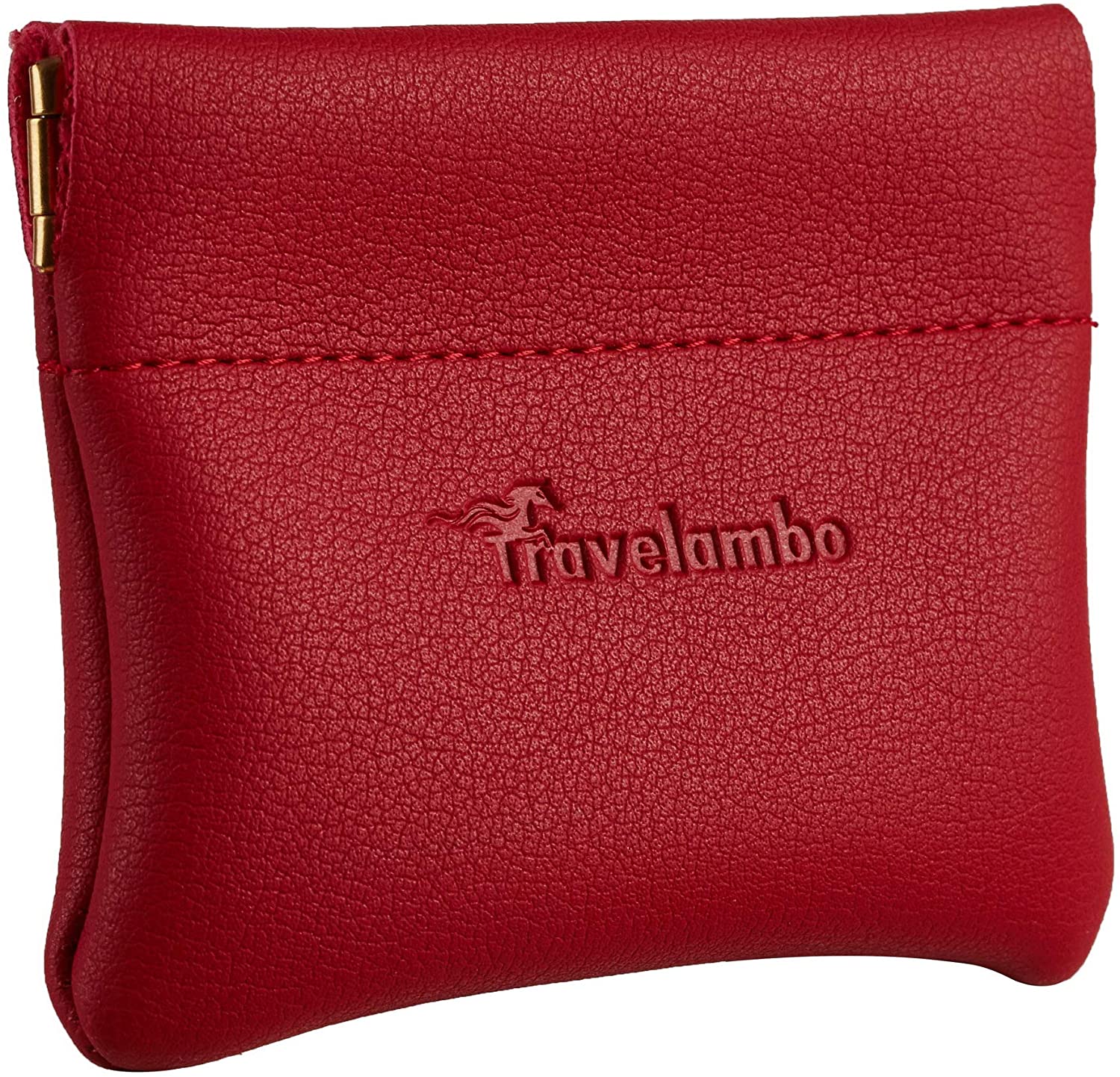 Travelambo Leather Squeeze Coin Purse Pouch