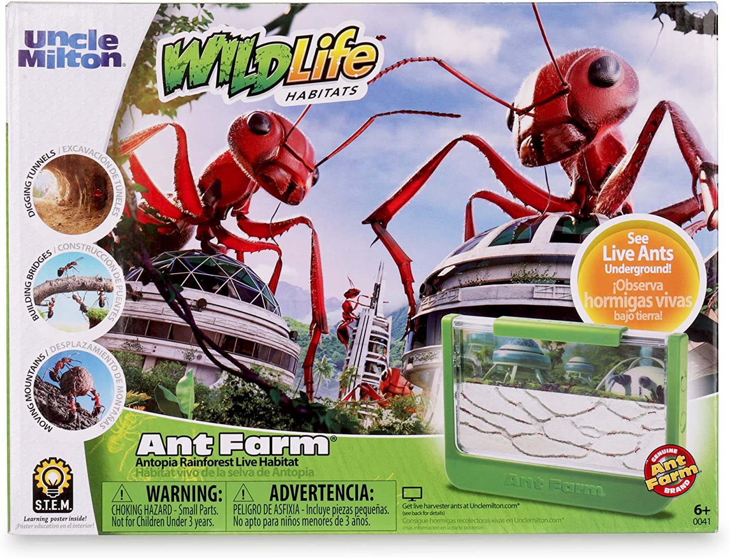 Uncle Milton Antopia Rainforest STEM Ant Farm