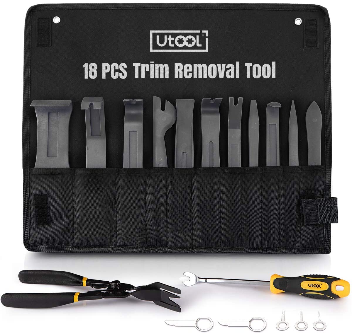 Car Panel Removal Tool TOOLBABA 19 pcs Trim Removal Tool Set with Storage Bag 