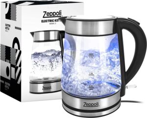 Zeppoli Electric Fast Boiling & Cordless Tea Pot Kettle, 1.7-Liter