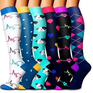 Bluemaple Graduated Women’s Compression Socks, 6-Pair