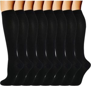 ACTINPUT Health Women’s Compression Socks, 8-Pair
