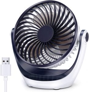 Aluan USB Compact Office Fan, 5.1-Inch