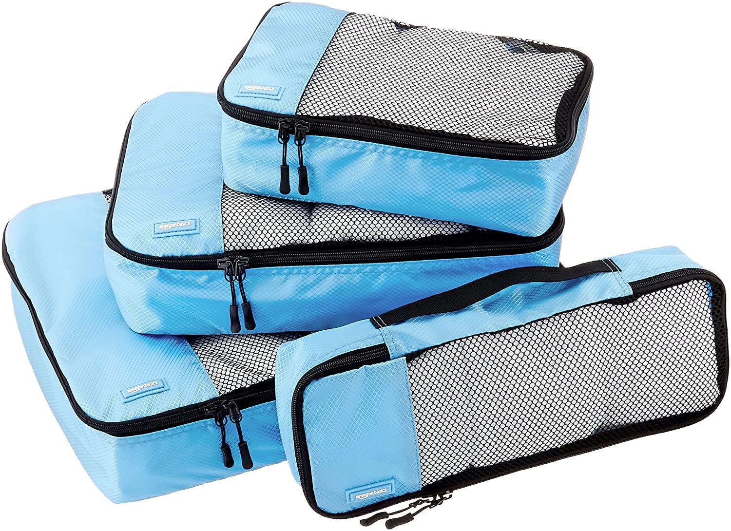 AmazonBasics Soft Mesh Luggage Organizer Bags, 4-Piece
