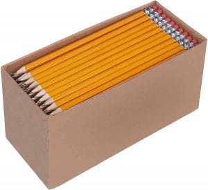 AmazonBasics Pre-Sharpened Wood Cased #2 HB Pencils, 150-Pack