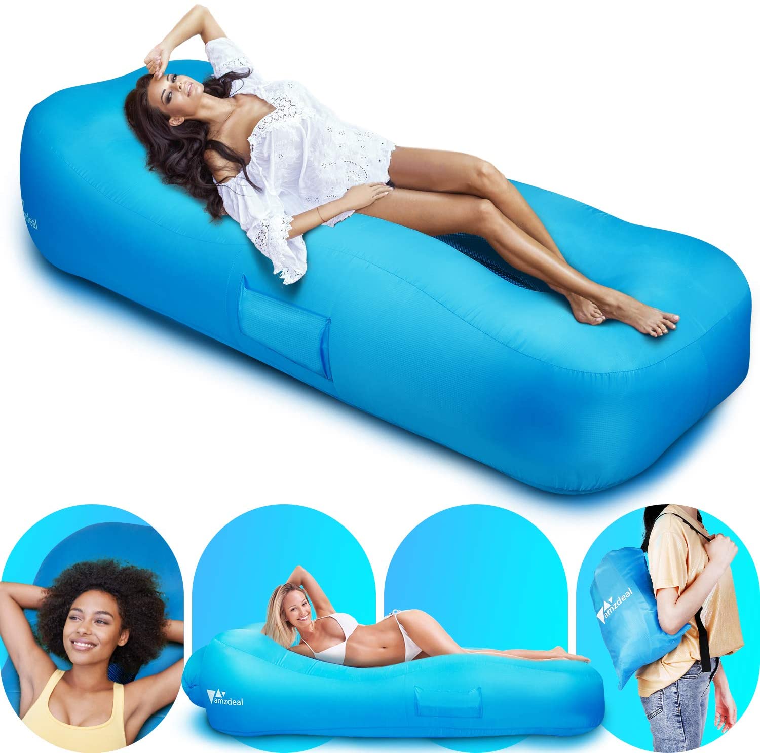 Amzdeal Portable Inflatable Outdoor Lounge Chair