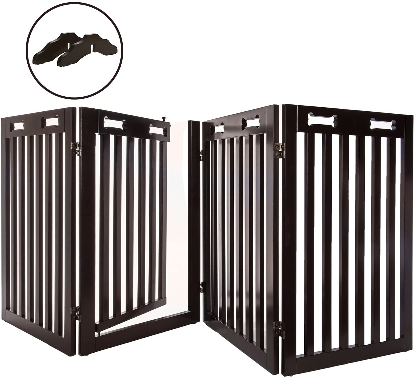 Arf Pets Free Standing Extra Wide Pet Gate, 80-Inch