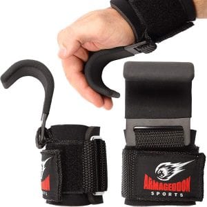 Armageddon Sports Premium Blister-Free Weight Lifting Wrist Hooks