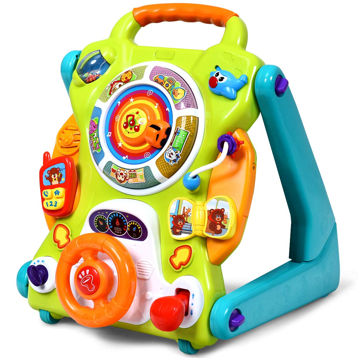 BABY JOY 3-In-1 Sit-To-Stand Educational Activity Walker