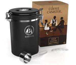 BARVIVO Non-Toxic Aroma-Filled Coffee Canister