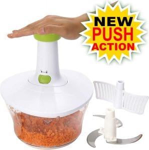 Brieftons Express Quick & Powerful Manual Food Chopper, 6.8-Cup