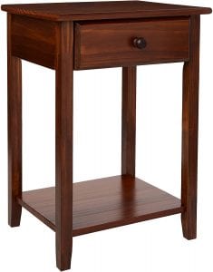 Casual Home Night Owl Wooden Charging Night Stand