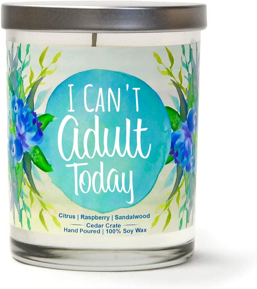 Cedar Crate Market Funny Candle, I Can’t Adult Today