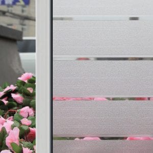 Coavas Stripes Frosted Privacy Window Film
