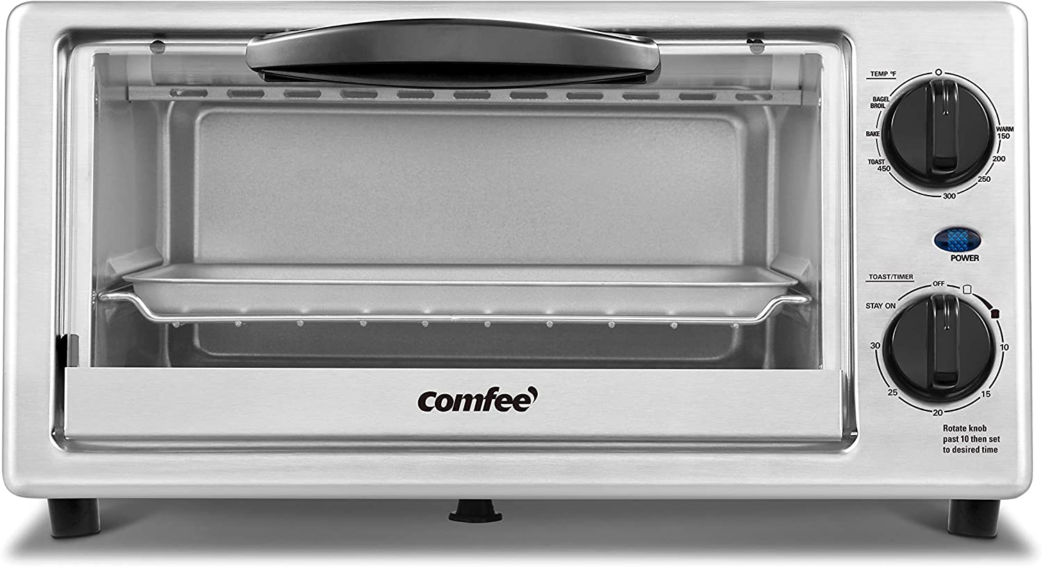 COMFEE’ Compact Stainless Steel Countertop Toaster Oven