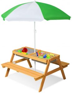 Costzon Multipurpose Kid’s Picnic & Water Table Set