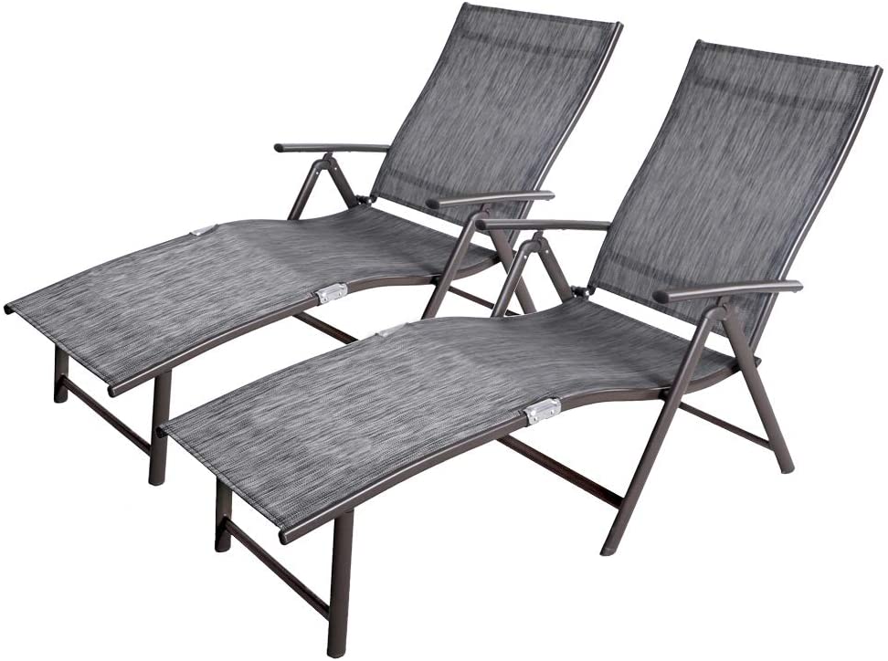 Crestlive Products All Weather Outdoor Lounge Chairs, Set Of 2