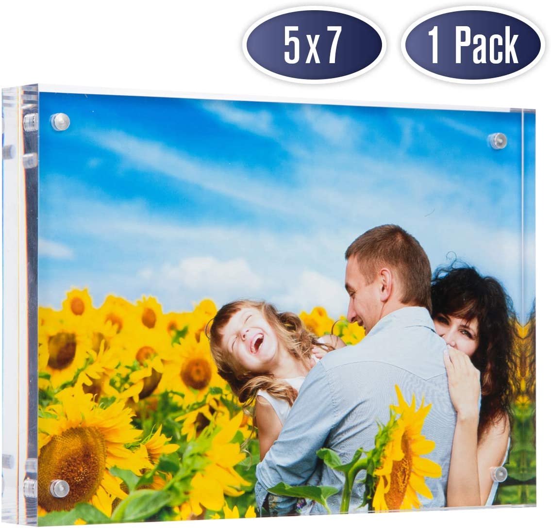 Dasher Products Double Sided Magnetic Acrylic Photo Frame