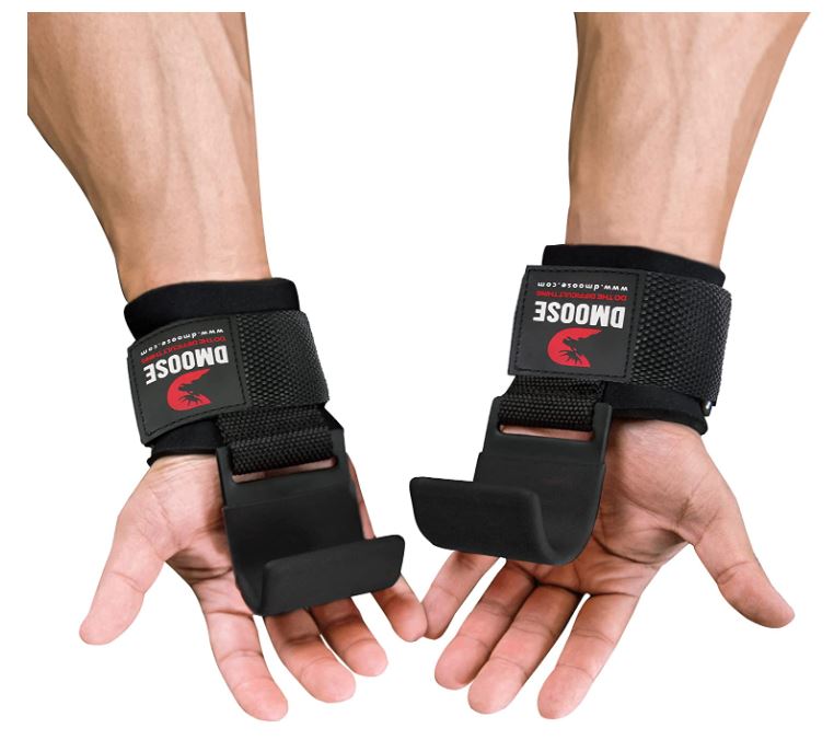 DMoose Fitness Weight Lifting Hooks Grip