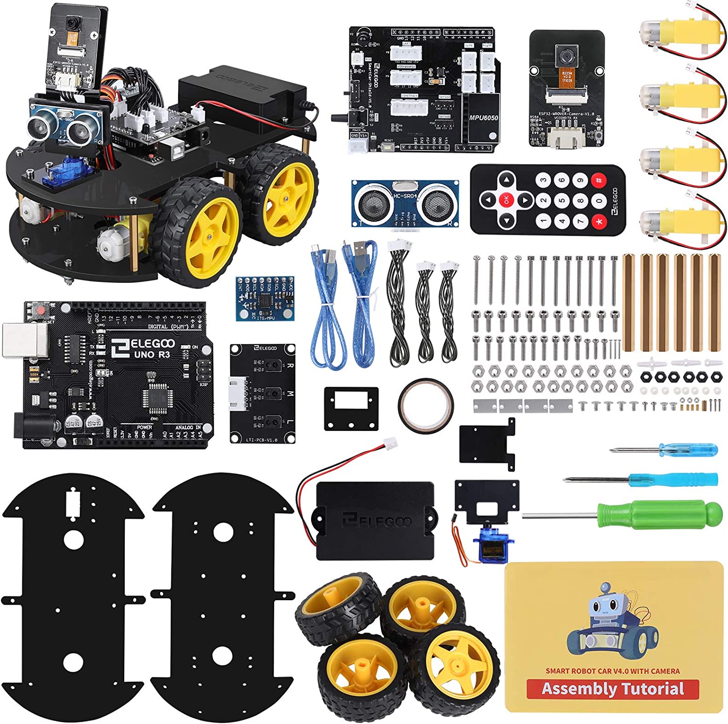 ELEGOO UNO Auto-Follow Infrared Remote Robot Kit