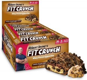 FITCRUNCH Chocolate Chip Cookie Dough Whey Protein Bar, 12-Count