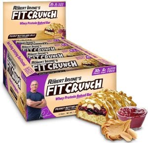 FITCRUNCH Peanut Butter & Jelly Whey Protein Bar, 12-Count