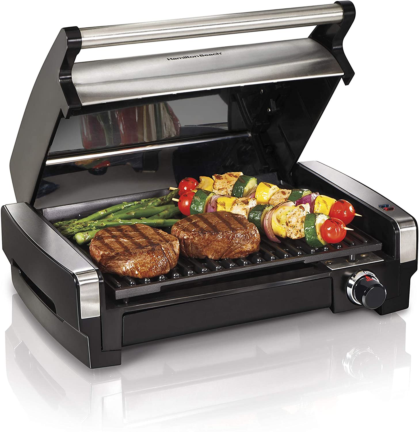 Hamilton Beach Removable Easy-To-Clean Nonstick Indoor Electric Grill