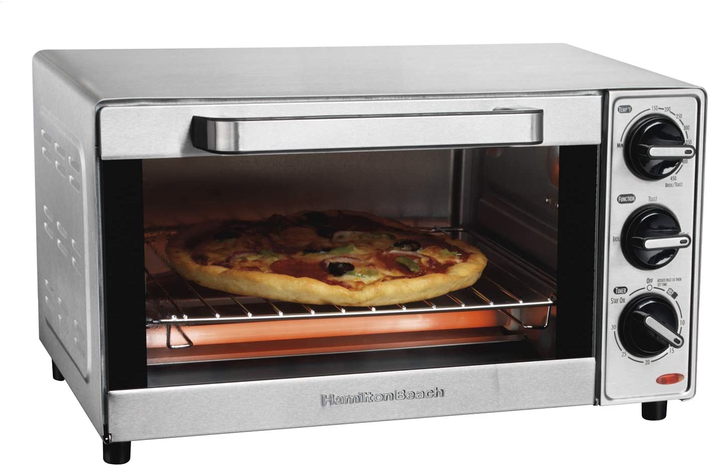 Hamilton Beach Stainless Steel Countertop Toaster Oven & Pizza Maker