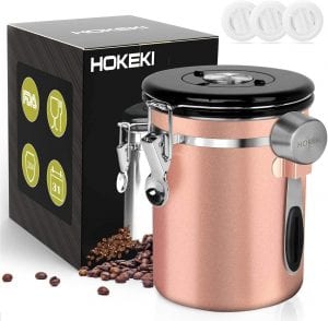 HOKEKI Stainless Steel Coffee Canister