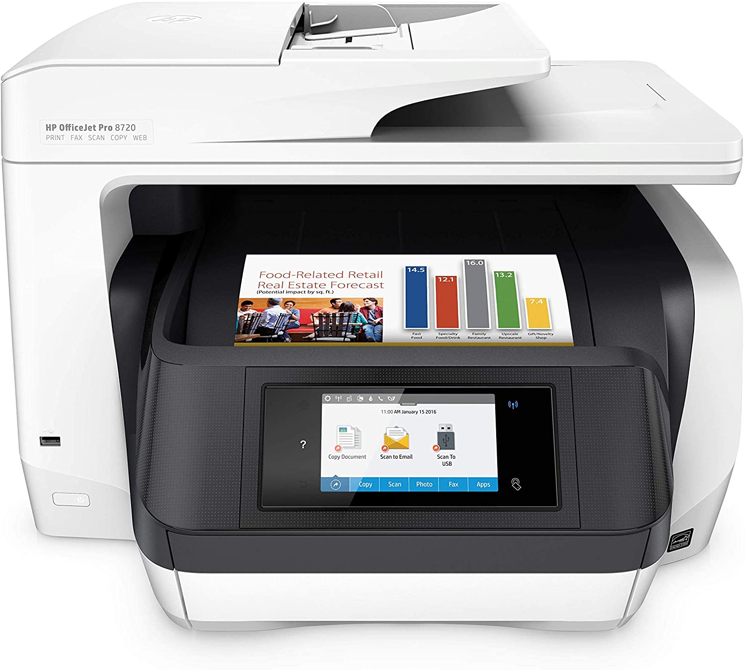 HP OfficeJet Pro 8720 Instant Ink All-In-One Wireless Printer