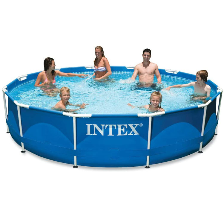 Intex Metal Frame Filter Pump Swimming Pool, 12-Feet x 30-Inch