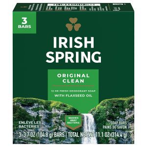 Irish Spring Flaxseed Oil Bar Soap, 3-Pack